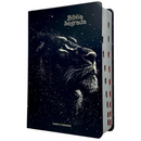Bíblia Leão Universo Letra Hipergigante Capa Dura Com Harpa e Índice Masculina Arc