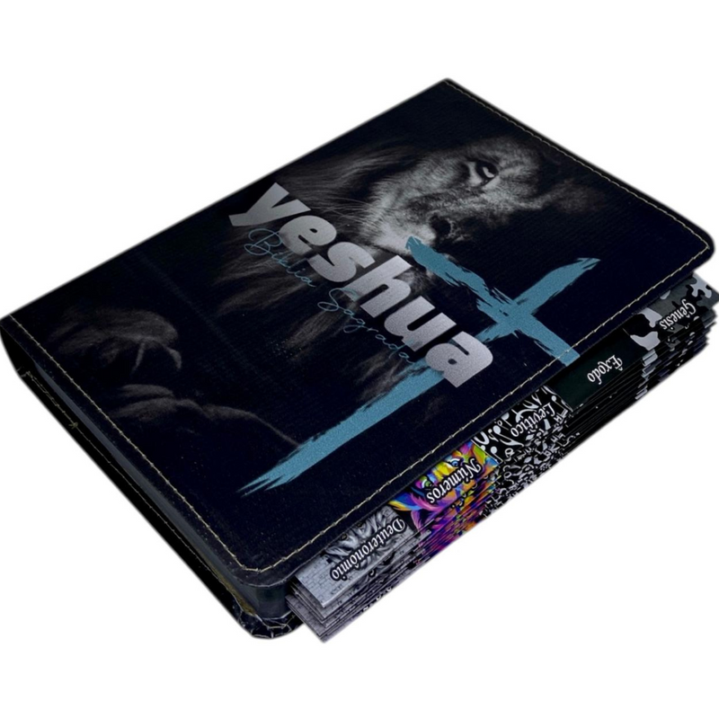 Bíblia Leão Yeshua Letra Gigante Capa Flexível Com Harpa E Abas Coladas Masculina Arc