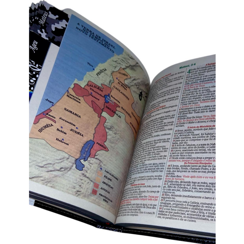 Bíblia Leão Yeshua Letra Gigante Capa Flexível Com Harpa E Abas Coladas Masculina Arc