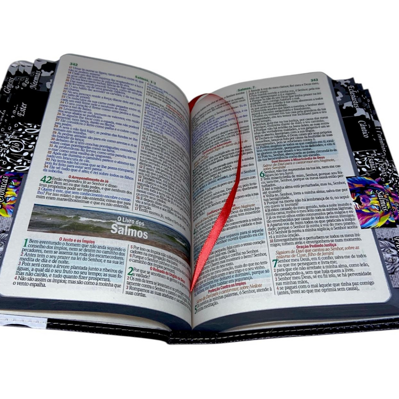 Bíblia Leão Yeshua Letra Gigante Capa Flexível Com Harpa E Abas Coladas Masculina Arc