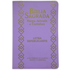 Bíblia Cor Lilás Letra Hipergigante Capa Flexível Com Harpa e Índice Colorida Arc