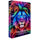 Bíblia Leão Color Letra Gigante Capa Brochura Com Harpa Masculina e Feminina Arc
