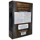 Bíblia Cor Marrom Letra Hipergigante Capa Laminada Com Harpa Índice Caixa e Caneta Masculina Arc