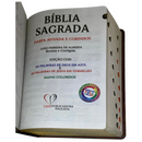 Bíblia Cor Marrom Letra Hipergigante Capa Laminada Com Harpa Índice Caixa e Caneta Masculina Arc