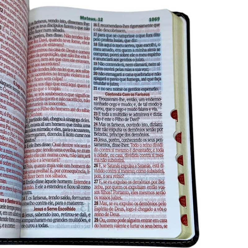Bíblia Cor Marrom Letra Hipergigante Capa Flexível Com Harpa e Índice Colorida Arc