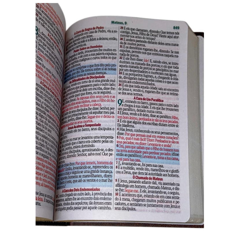 Bíblia Cor Marrom Letra Hipergigante Capa Laminada Com Harpa Caixa e Caneta Masculina Arc
