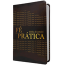 Bíblia Fé Em Prática Marrom Com Estudo Letra Gigante Capa Flexível Com Harpa Masculina Arc