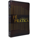Bíblia Fé Em Prática Marrom Com Estudo Letra Gigante Capa Flexível Com Harpa Masculina Arc