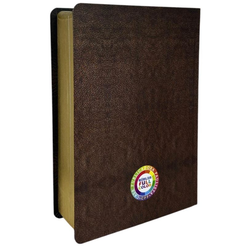 Bíblia Cor Marrom Letra Hipergigante Capa Laminada Com Harpa Caixa e Caneta Masculina Arc