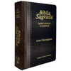 Bíblia Cor Marrom Letra Hipergigante Capa Laminada Com Harpa Caixa e Caneta Masculina Arc