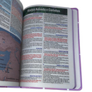 Bíblia Das Meninas Corajosas Lilás Letra Gigante Infantil Capa Dura Com Harpa e Índice Feminina Arc