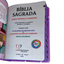 Bíblia Das Meninas Corajosas Lilás Letra Gigante Infantil Capa Dura Com Harpa e Índice Feminina Arc