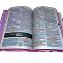 Bíblia Das Meninas Corajosas Rosa Letra Gigante Infantil Capa Dura Com Harpa e Índice Feminina Arc