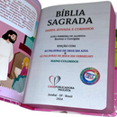 Bíblia Das Meninas Corajosas Rosa Letra Gigante Infantil Capa Dura Com Harpa Feminina Arc