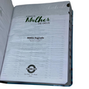 Bíblia De Estudo Mulher de Deus Aqua Letra Hipergigante Capa Flexível Com Harpa e Índice Arc