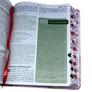 Bíblia De Estudo Mulher de Deus Rosa Letra Hipergigante Capa Flexível Com Harpa e Índice Arc