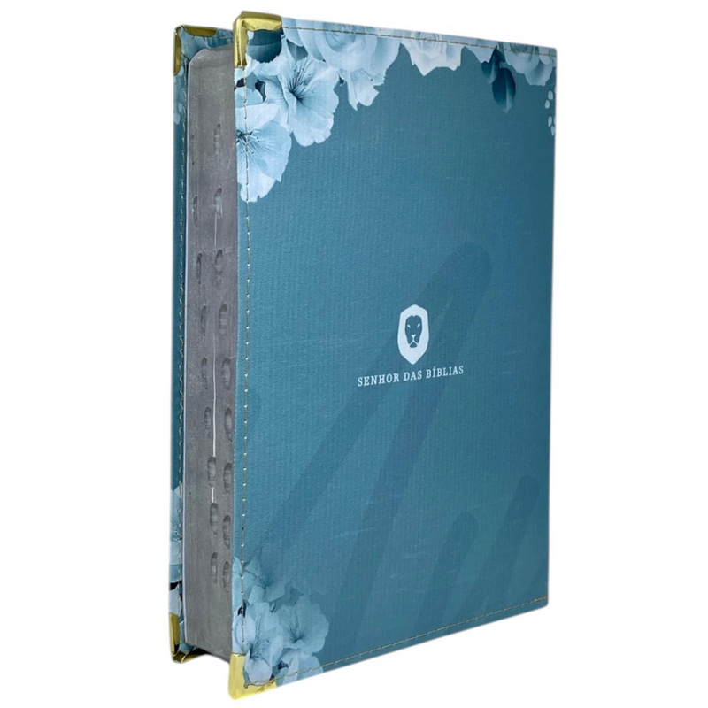 Bíblia Da Mulher Sábia Aqua De Estudo Letra Hipergigante Capa Flexível Com Harpa e Índice Feminina Arc