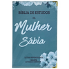 Bíblia Da Mulher Sábia Aqua De Estudo Letra Hipergigante Capa Flexível Com Harpa e Índice Feminina Arc
