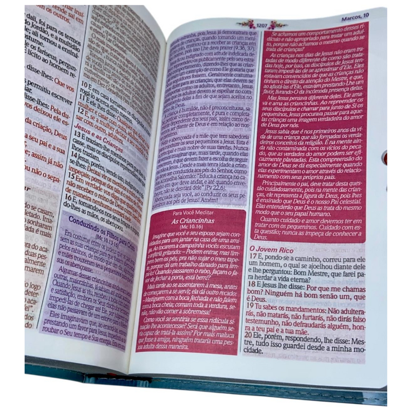 Bíblia Da Mulher Sábia Aqua De Estudo Letra Hipergigante Capa Flexível Com Harpa e Índice Feminina Arc