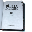 Bíblia Cruz Menta Letra Normal Capa Dura Masculina e Feminina Com Índice Ntlh