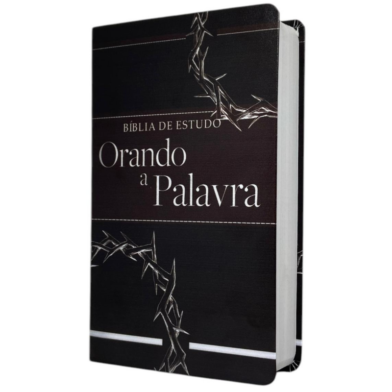 Bíblia Orando a Palavra Com Estudo Letra Gigante Capa Flexível Com Harpa Masculina Arc