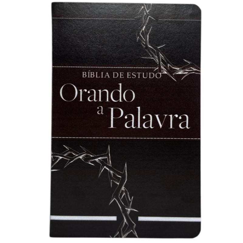 Bíblia Orando a Palavra Com Estudo Letra Gigante Capa Flexível Com Harpa Masculina Arc