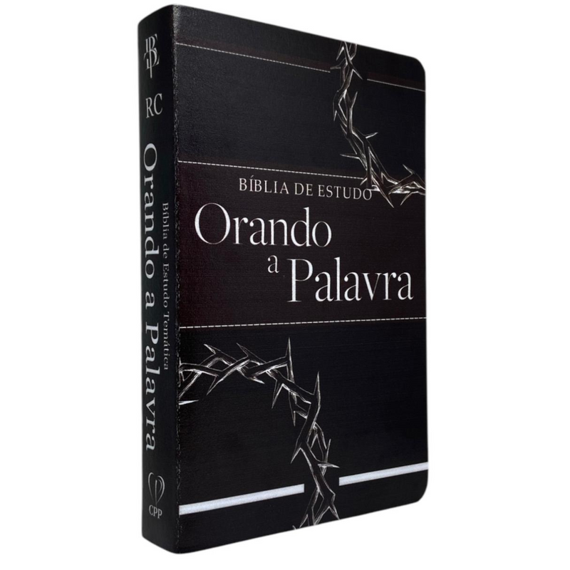 Bíblia Orando a Palavra Com Estudo Letra Gigante Capa Flexível Com Harpa Masculina Arc