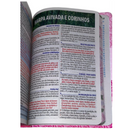 Bíblia Cor Pink Letra Hipergigante Capa Laminada Com Harpa Índice Caixa e Caneta Feminina Arc