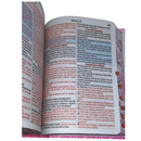 Bíblia Cor Pink Letra Hipergigante Capa Laminada Com Harpa Índice Caixa e Caneta Feminina Arc