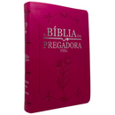 Bíblia Da Pregadora Fiel Pink Com Estudo Letra Gigante Capa Flexível Com Índice Feminina Arc