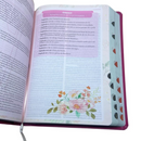 Bíblia Da Pregadora Fiel Pink Com Estudo Letra Gigante Capa Flexível Com Índice Feminina Arc