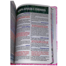 Bíblia Cor Pink Letra Hipergigante Capa Laminada Com Harpa Caixa e Caneta Feminina Arc