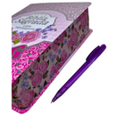 Bíblia Cor Pink Letra Hipergigante Capa Laminada Com Harpa Caixa e Caneta Feminina Arc