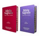 Kit 2 Bíblias Feminina Sagrada Letra Gigante Índice Semi Flexível  Harpa ARC Pink e Lilás