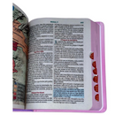 Bíblia Poá Letra Grande Capa Dura Com Harpa e Índice Feminina Arc