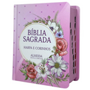 Bíblia Poá Letra Grande Capa Dura Com Harpa e Índice Feminina Arc