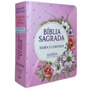 Bíblia Poá Letra Grande Capa Dura Com Harpa Feminina Arc