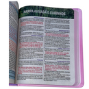 Bíblia Poá Letra Grande Capa Dura Com Harpa Feminina Arc