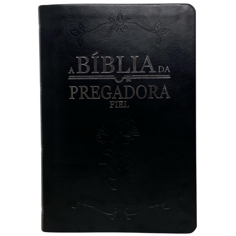 Bíblia Da Pregadora Fiel Preta Com Estudo Letra Gigante Capa Flexível Com Índice Feminina Arc