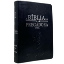 Bíblia Da Pregadora Fiel Preta Com Estudo Letra Gigante Capa Flexível Com Índice Feminina Arc