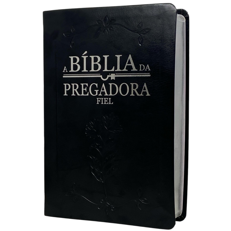 Bíblia Da Pregadora Fiel Preta Com Estudo Letra Gigante Capa Flexível Feminina Arc