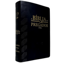 Bíblia Do Pregador Fiel Preta Com Estudo Letra Gigante Capa Flexível Com Índice Masculina Arc