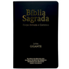 Bíblia PPM Preta Letra Gigante Capa Semi Flexível Com Harpa e Índice Colorida Arc