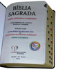 Kit 32 Unidades de Bíblia Cor Preta Letra Gigante Capa Semi Flexível Com Harpa e Índice Colorida Arc