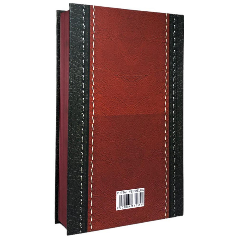 Bíblia Do Homem Sábio Com Estudo Letra Hipergigante Capa Dura Preta e Vermelha Com Harpa Masculina Arc