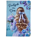 Bíblia Protegida Por Deus Letra Gigante Capa Flexível Com Harpa e Índice Feminina Arc