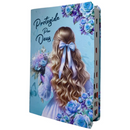 Bíblia Protegida Por Deus Letra Gigante Capa Flexível Com Harpa e Índice Feminina Arc