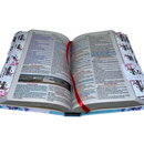 Bíblia Protegida Por Deus Letra Gigante Capa Flexível Com Harpa E Abas Feminina Arc