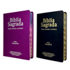 Kit 2 Bíblias Sagrada Com Índice e Capa Semi Flexivel Letra Gigante - Cor Preta e Pink