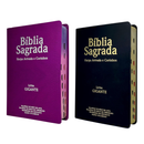 Kit 2 Bíblias Sagrada Com Índice e Capa Semi Flexivel Letra Gigante - Cor Preta e Pink
